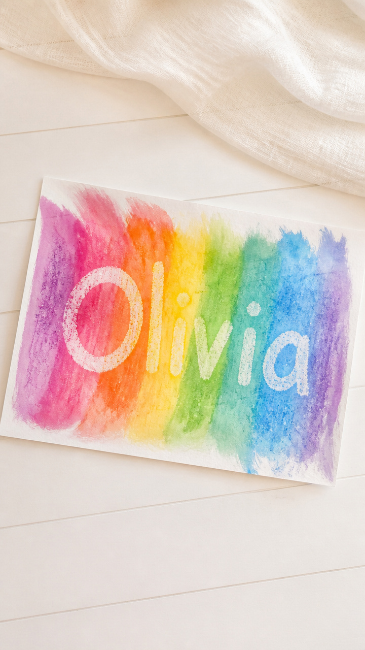 Crayon Resist Name Art
