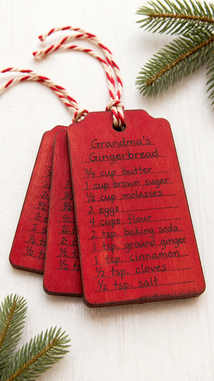 Custom Recipe Ornament Tags
