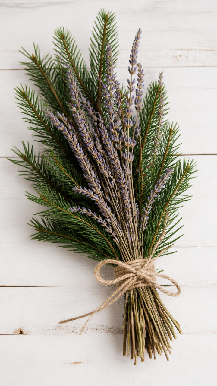 Dried Lavender and Pine Bundle