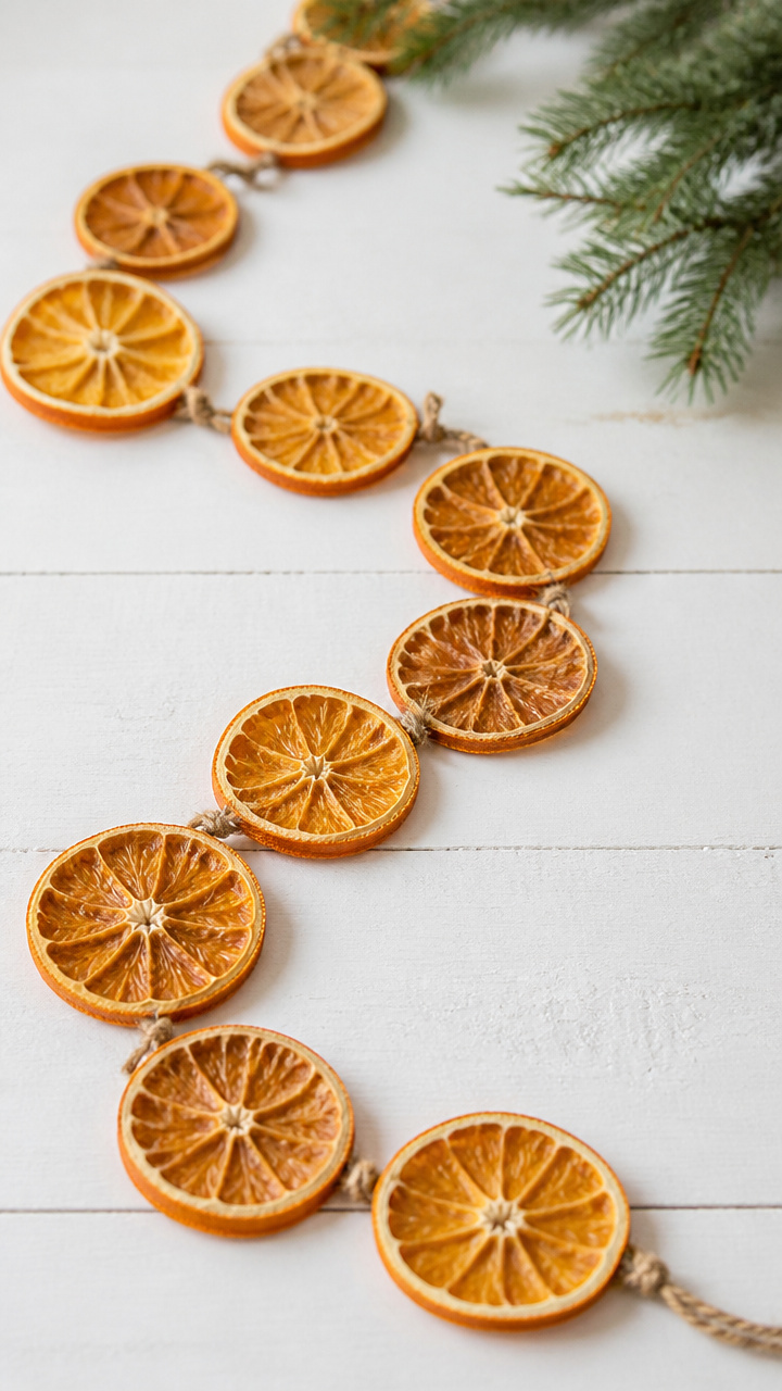 Dried Orange Slice Garland Piece