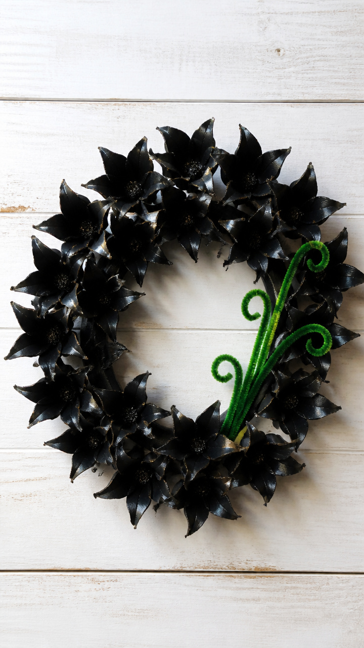 Egg Carton Flower Wreath