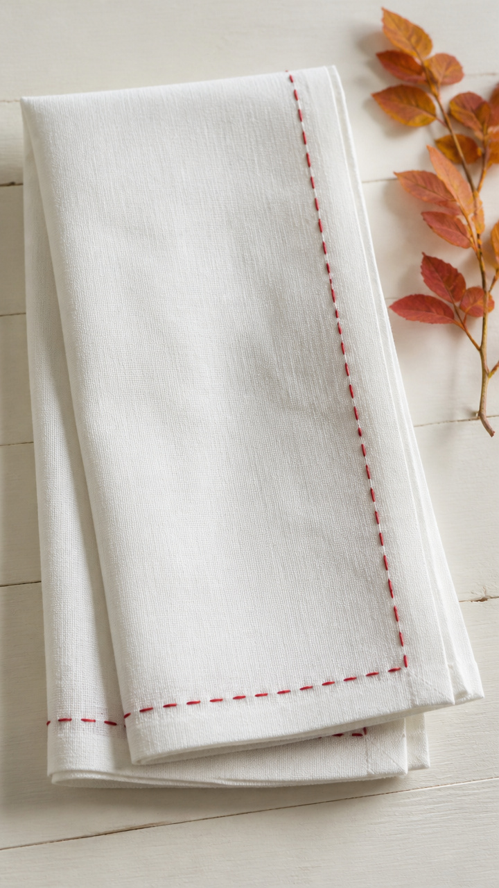 Embroidered Linen Tea Towels