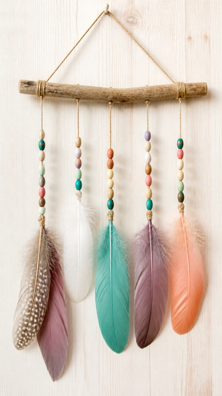 Feather and Bead Wind Chime