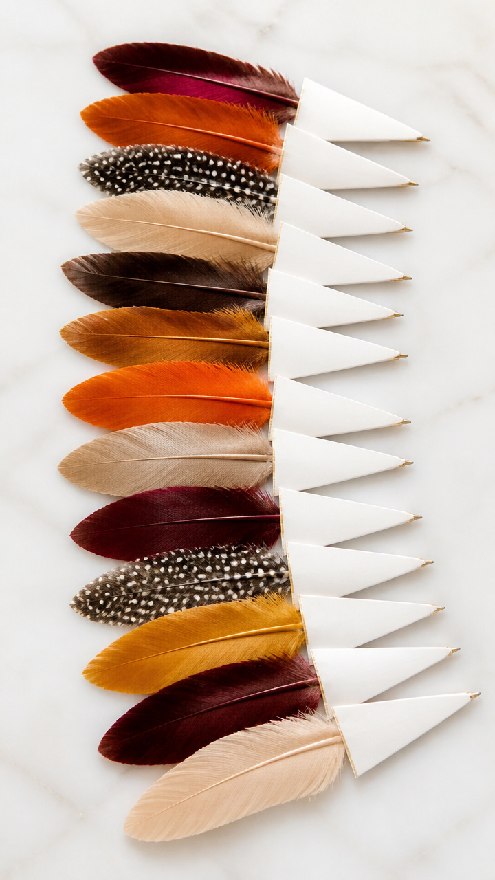 Feather and Calligraphy Pops
