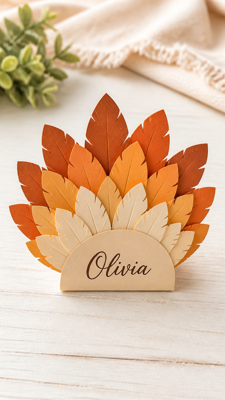 Feather Fan Name Tags