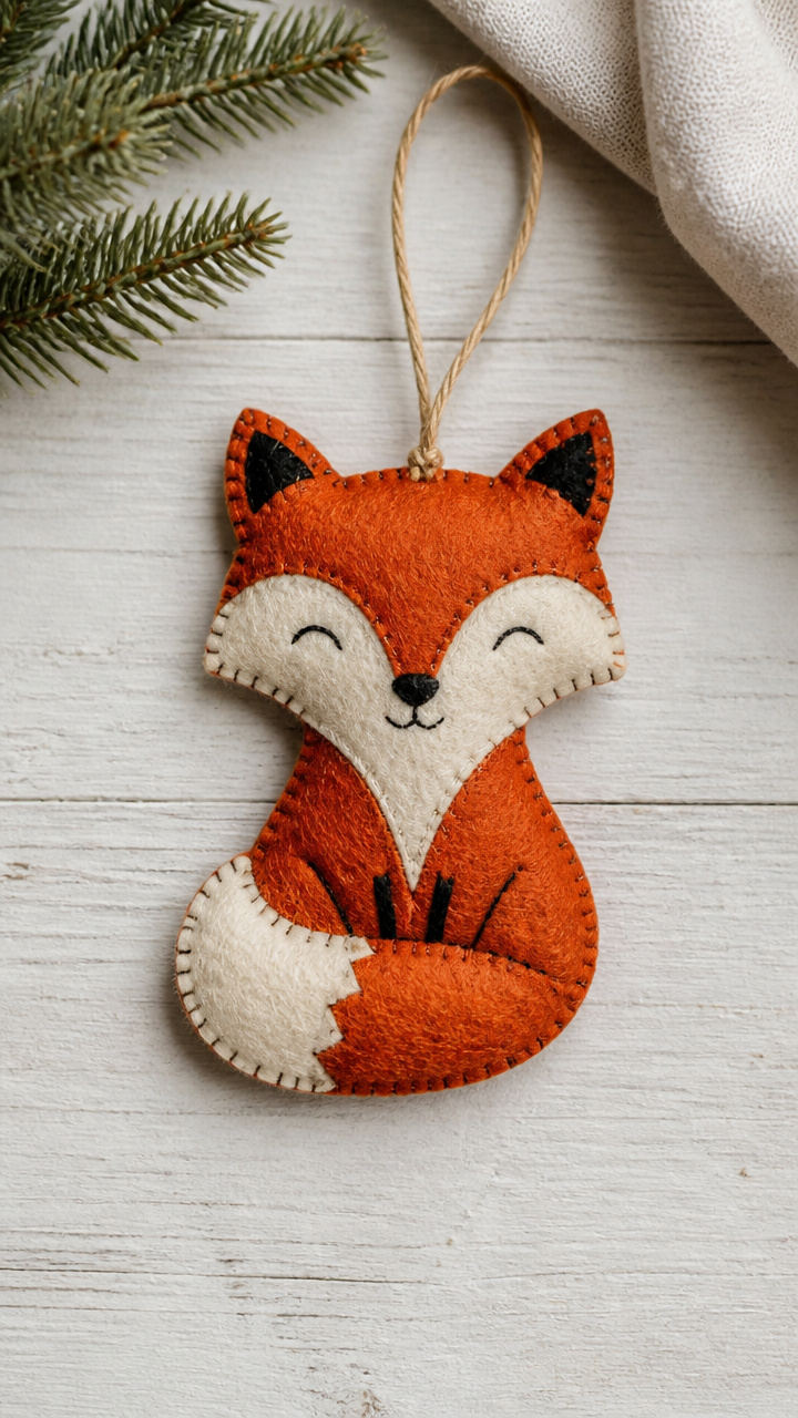 Felt Fox Ornament