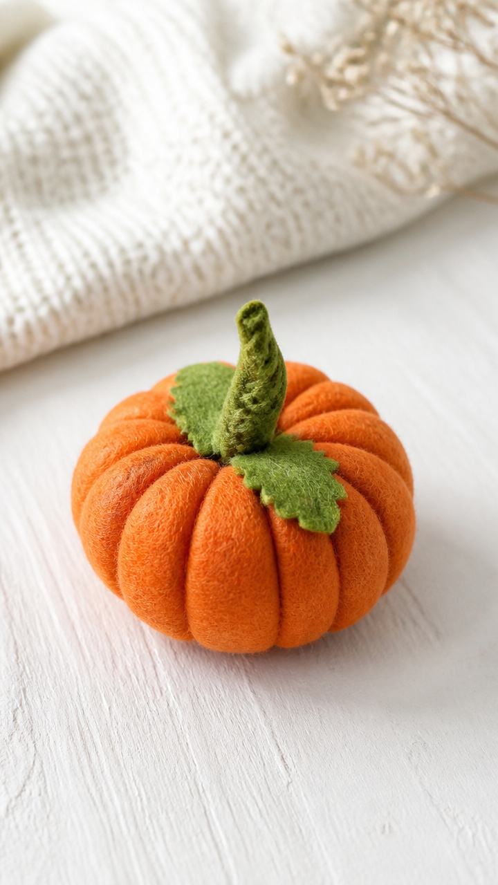 Felt Pumpkin Pincushions