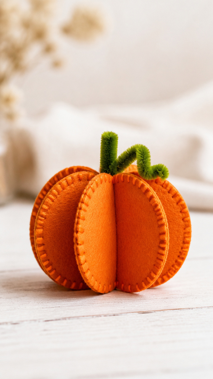 Felt Pumpkin Stack Cards