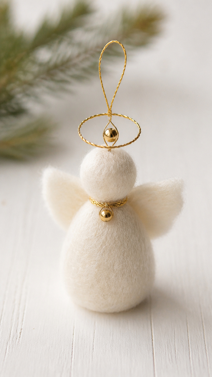 Felted Wool Ball Angels
