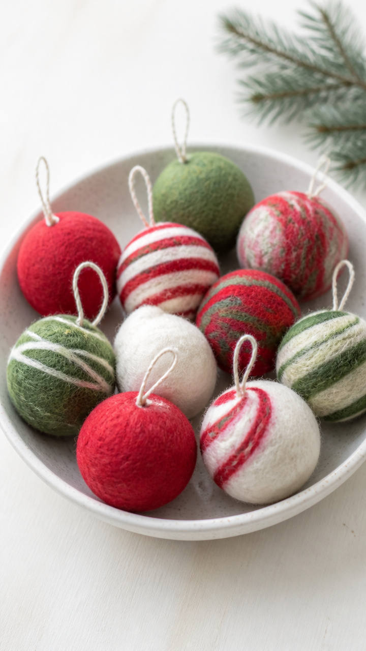 Felted Wool Ornaments