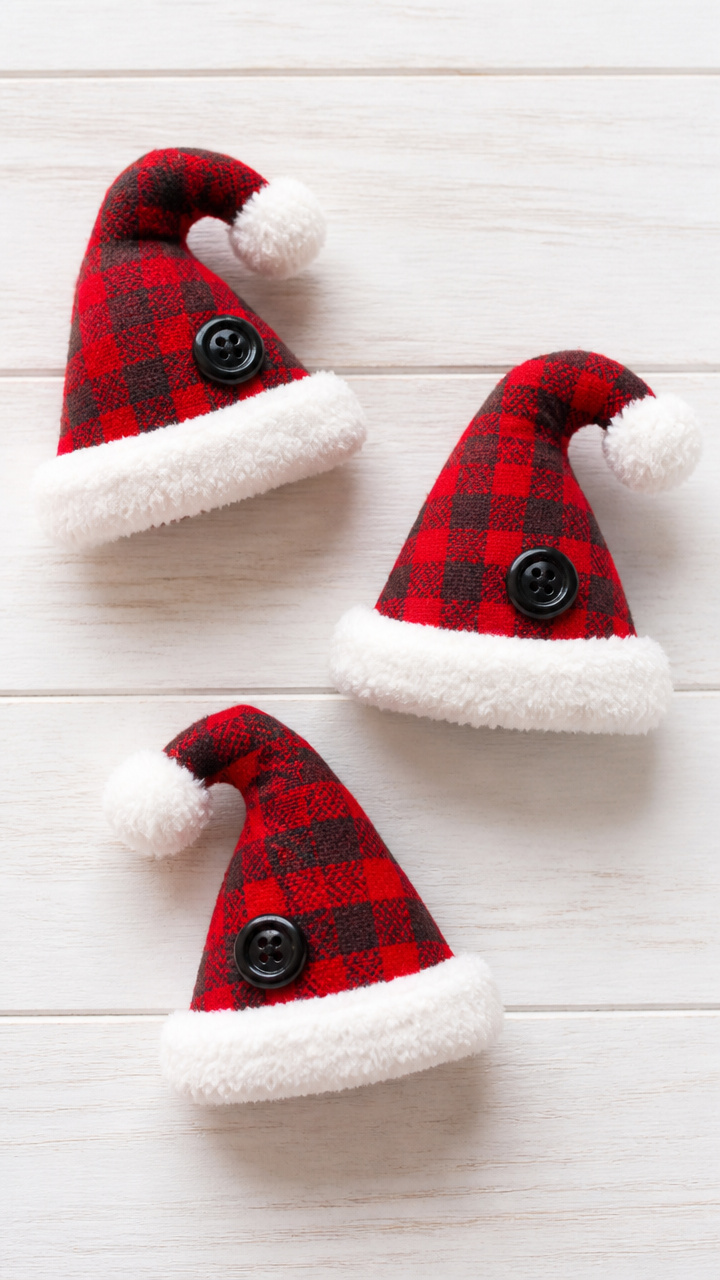 Flannel Santa Hats