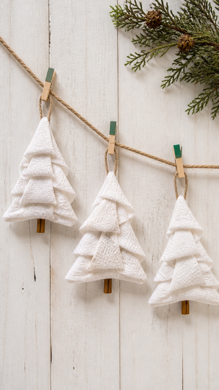 Flour Sack Towel Tree Ornaments