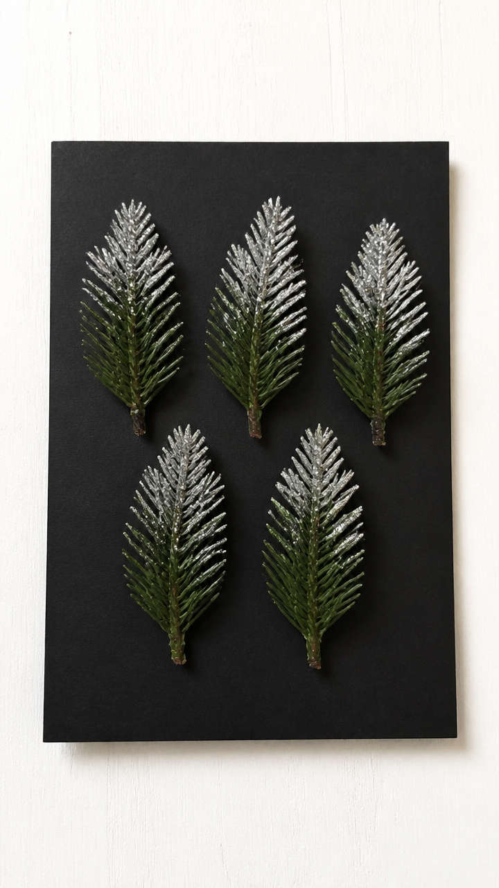 Glitter-Dipped Evergreen Branches