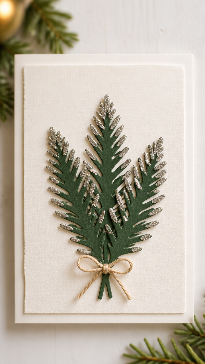 Glitter-Dipped Evergreen Tips
