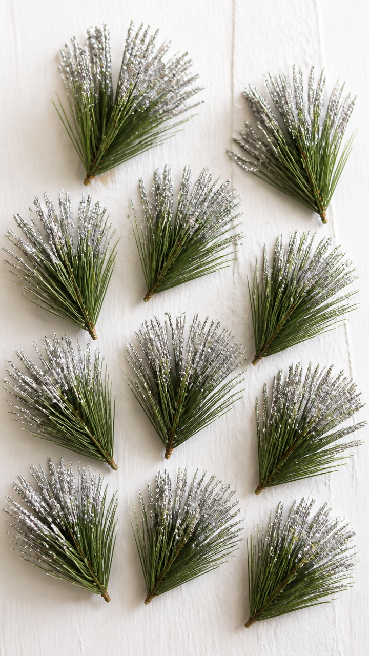 Glitter-Dipped Pine Tips