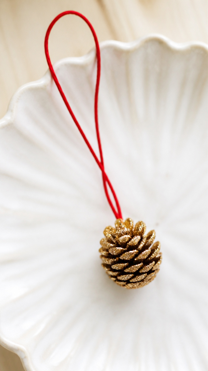 Glitter-Dipped Pinecone Wax Seal