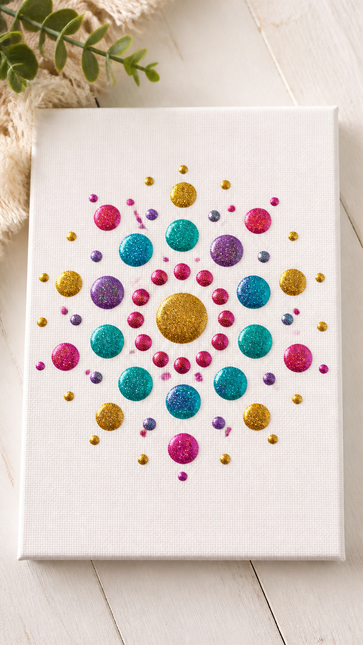 Glitter Glue Dot Painting