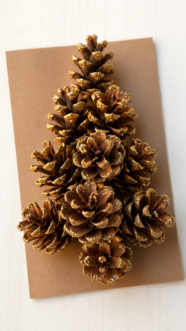 Glittered Pinecone Tips