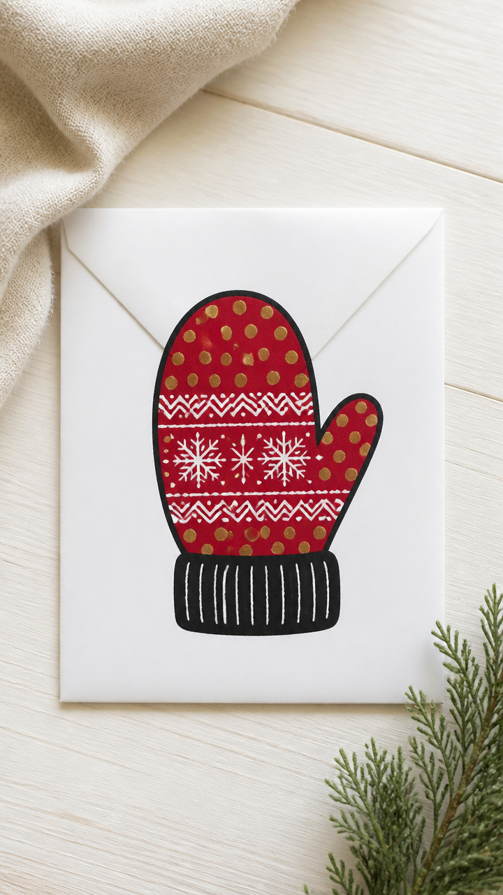 Hand-Drawn Mitten Silhouettes