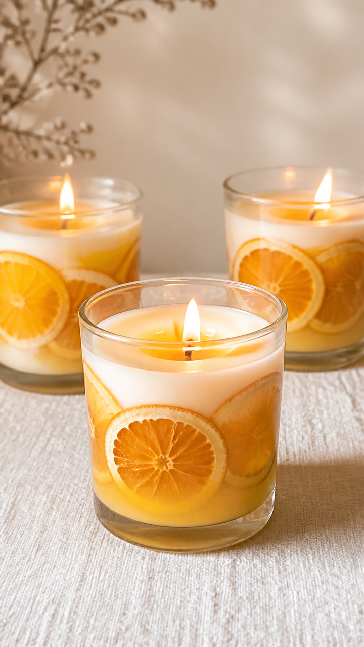 Hand-Poured Citrus Votive Holders