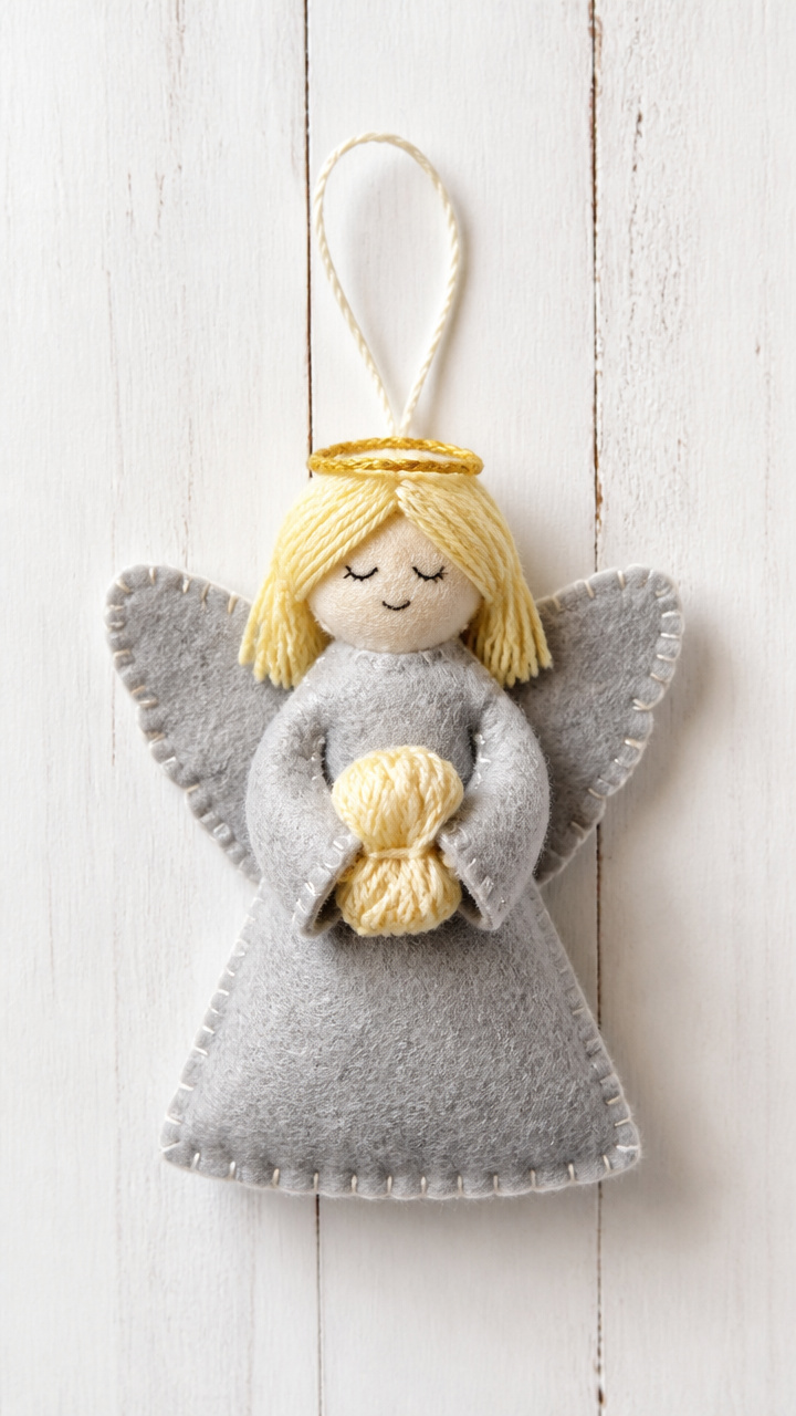 Hand-Sewn Felt Angel