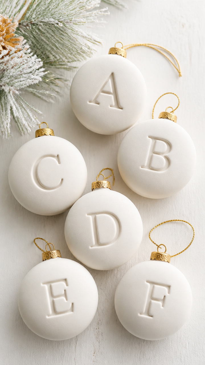 Hand-Stamped Initial Baubles