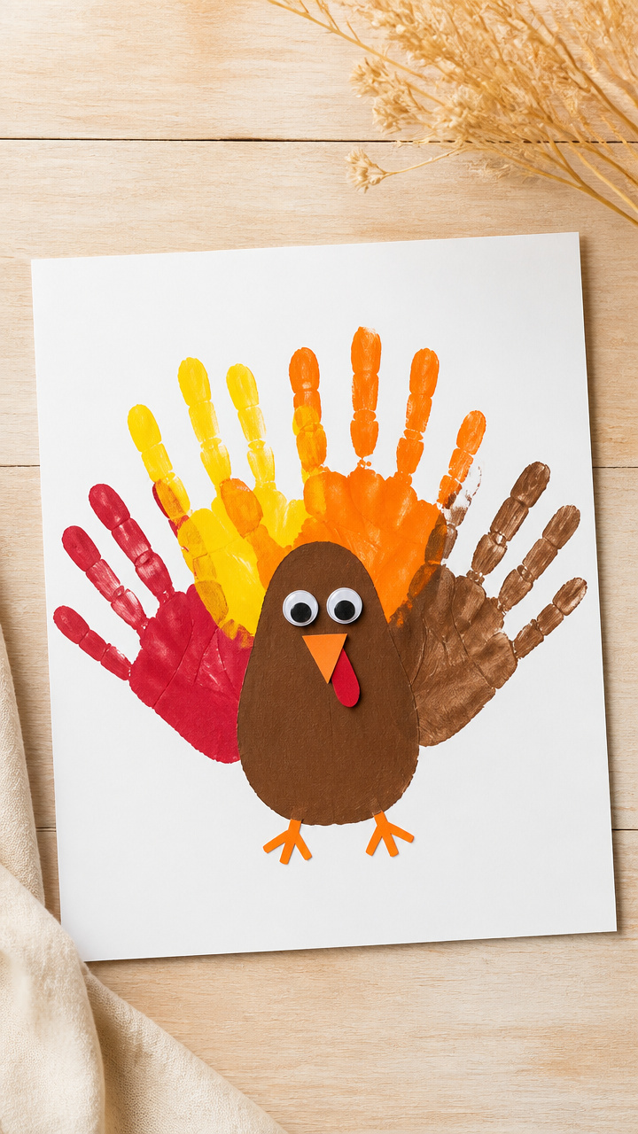 Handprint Feather Turkeys