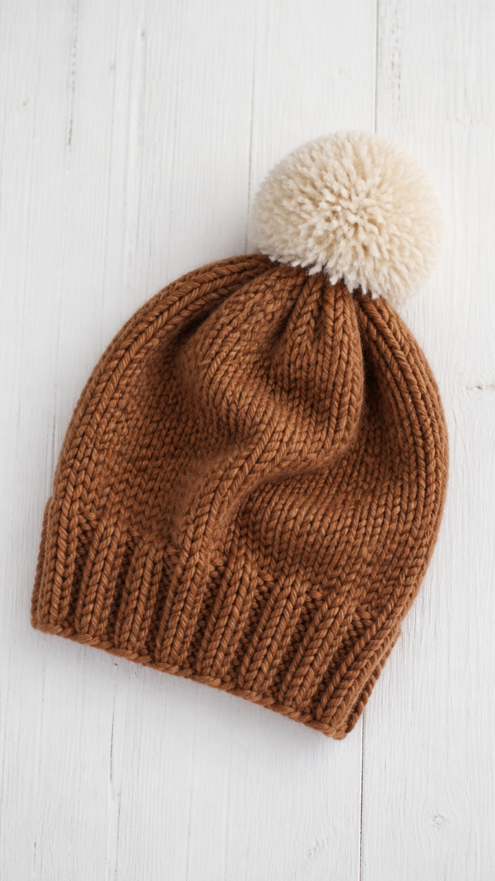 Knit Hat with Pom-Pom