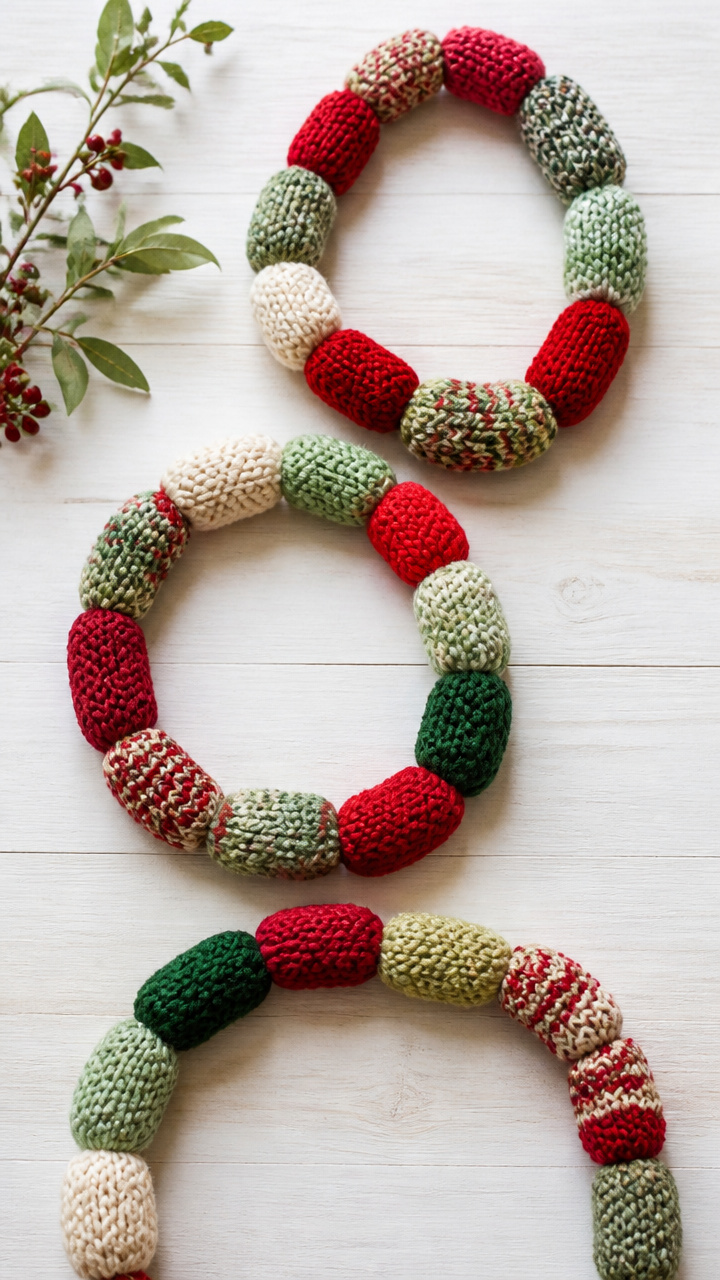 Knit Scrappy Yarn Garland