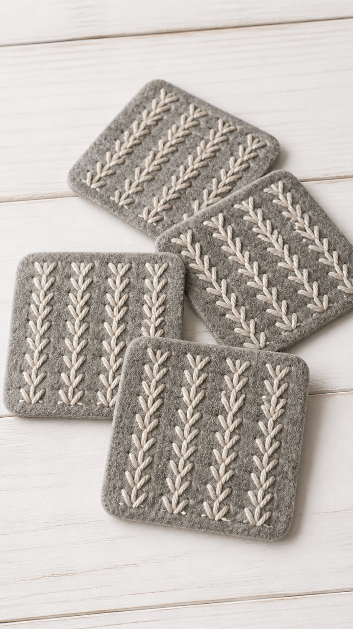 Knit Stitch Coasters