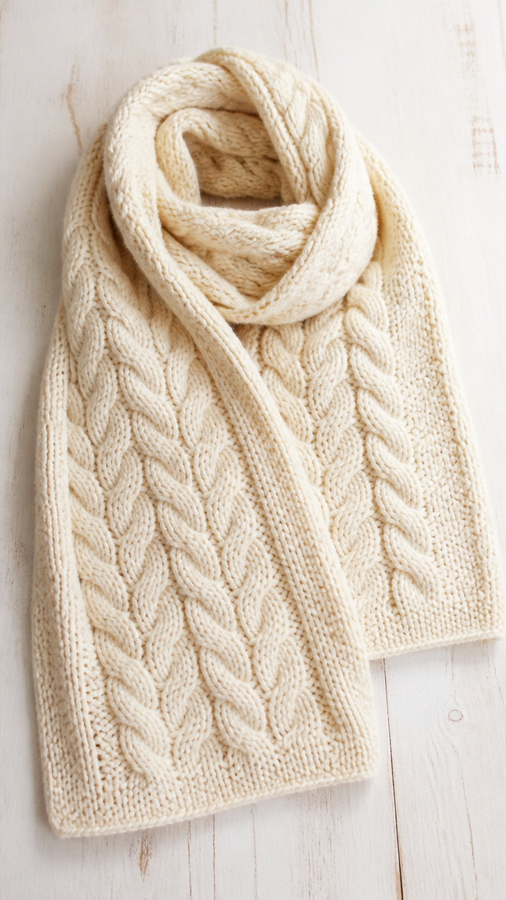 Knitted Cable Scarf