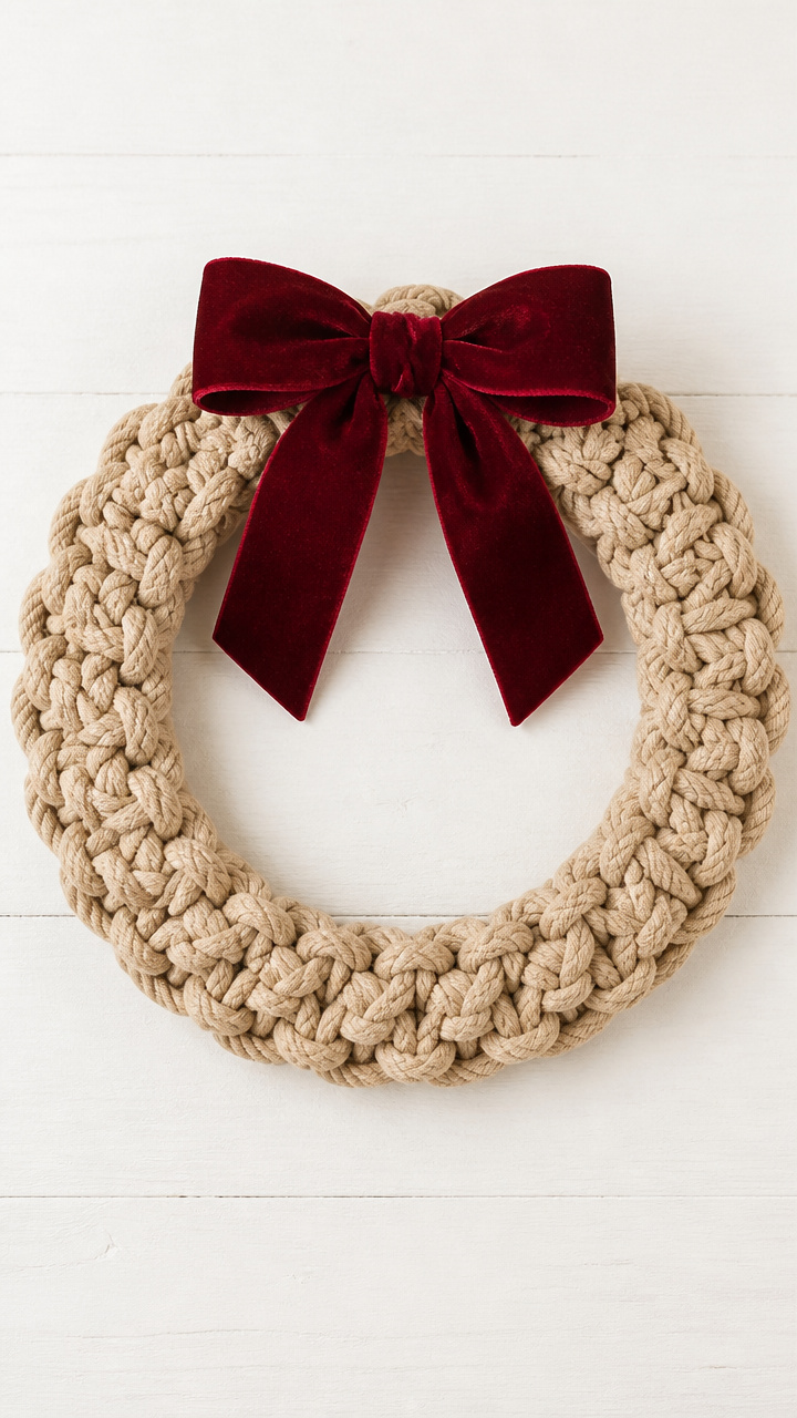 Knotted Doorknob Wreath