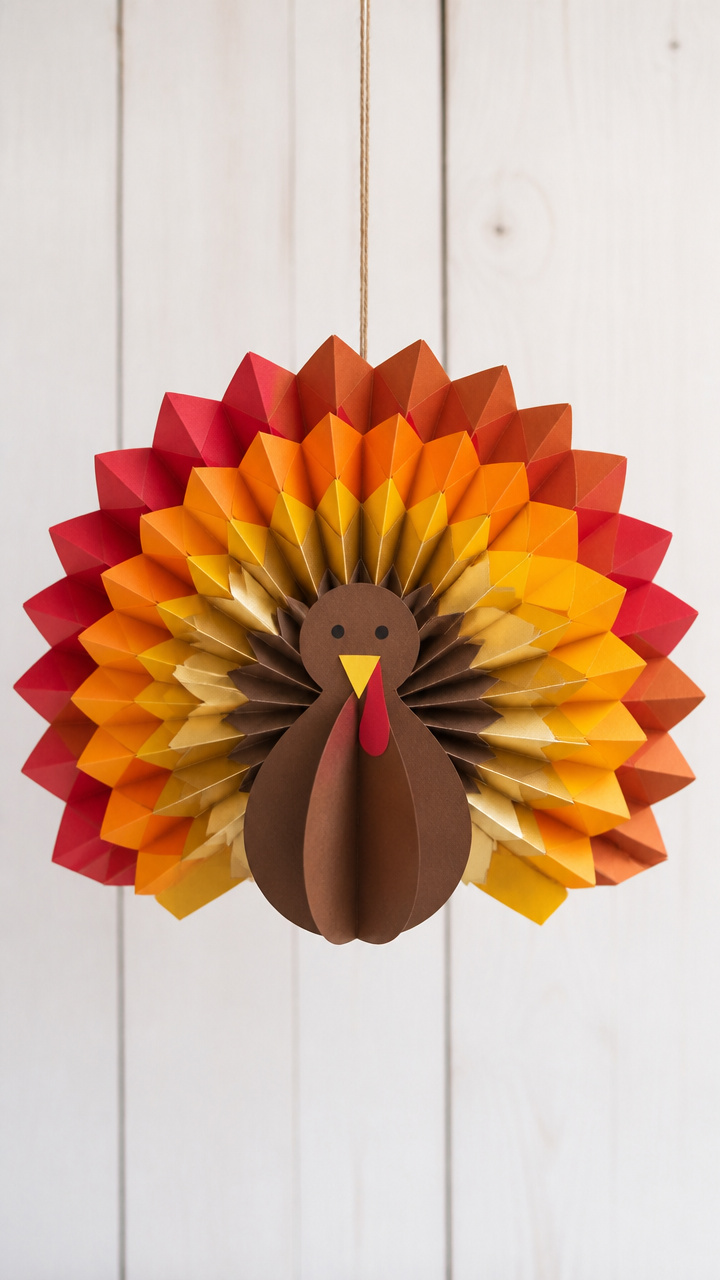 Ladder-Fold Turkey Decoration