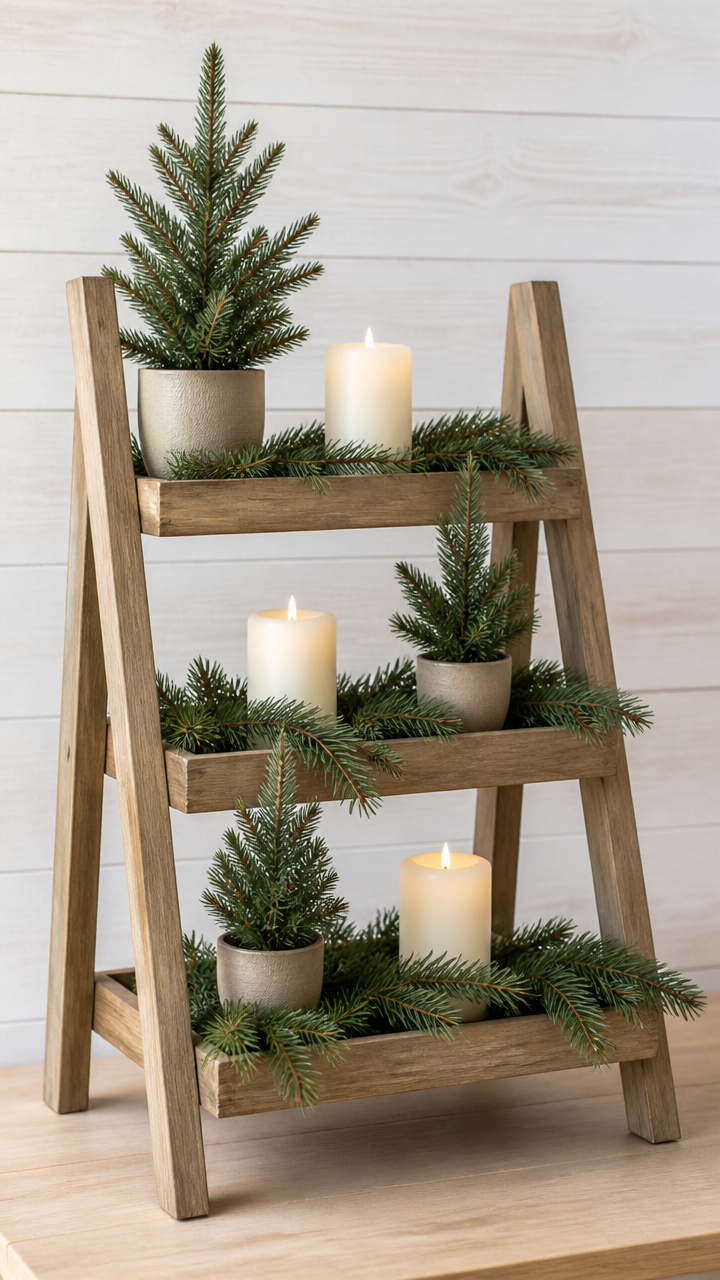 Ladder Shelf Christmas Display