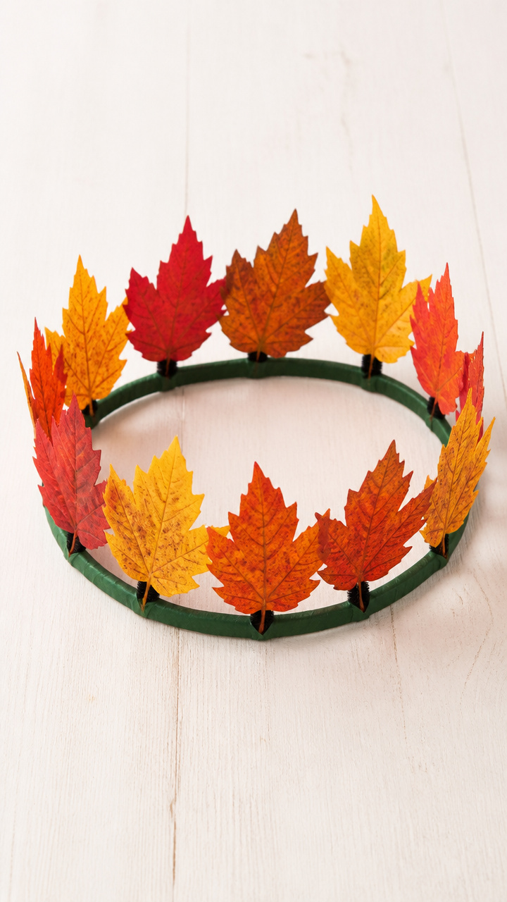 Leaf Crown with Pipe Cleaners