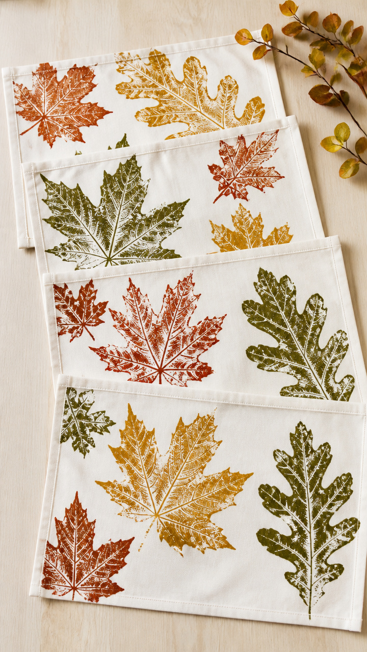 Leaf Print Place Mats
