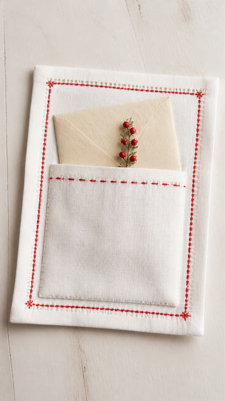 Linen Napkin Pocket Letters