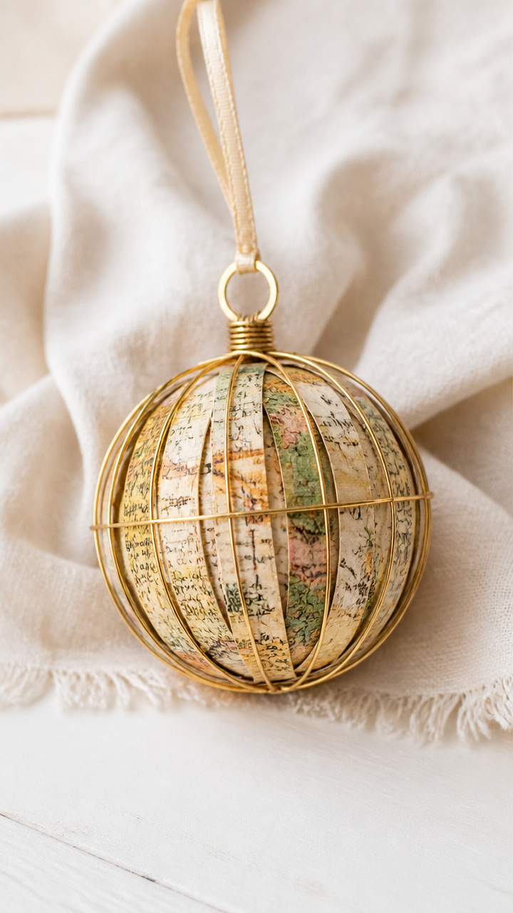 Map Piece Ball Ornaments