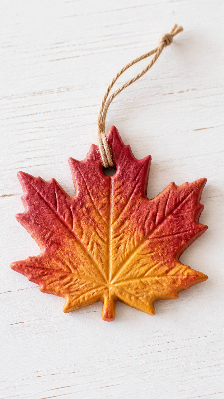 Maple Leaf Salt Dough Ornaments