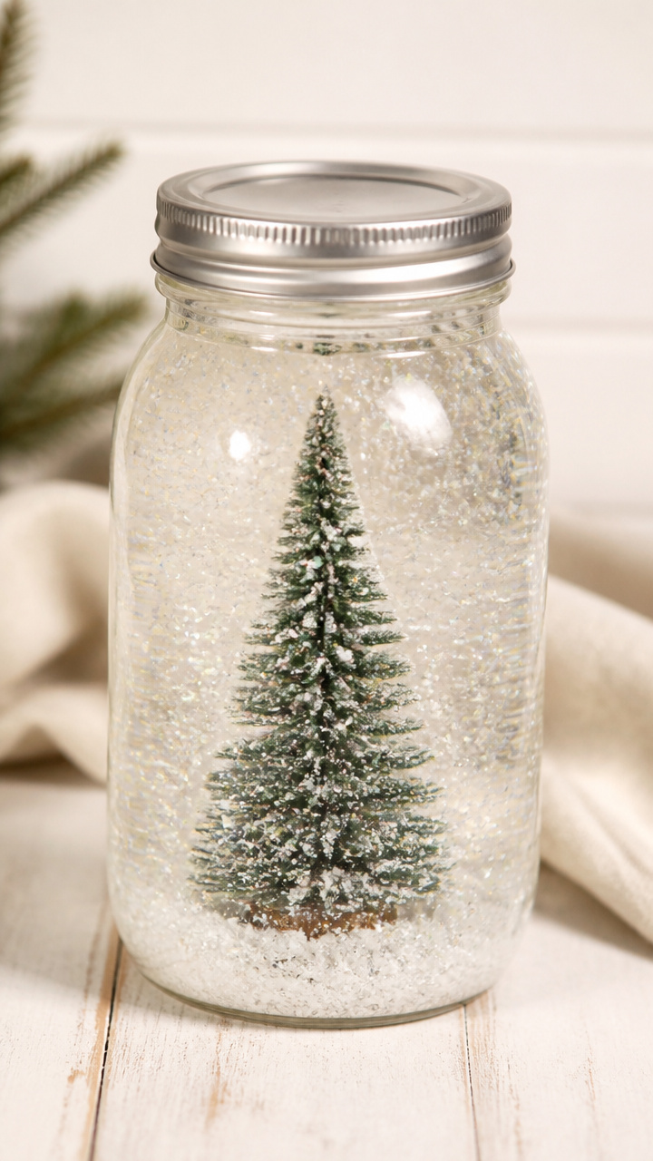 Mason Jar Snow Globe