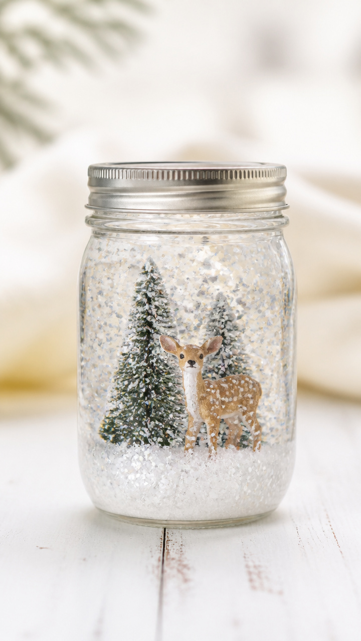 Mason Jar Snow Globe