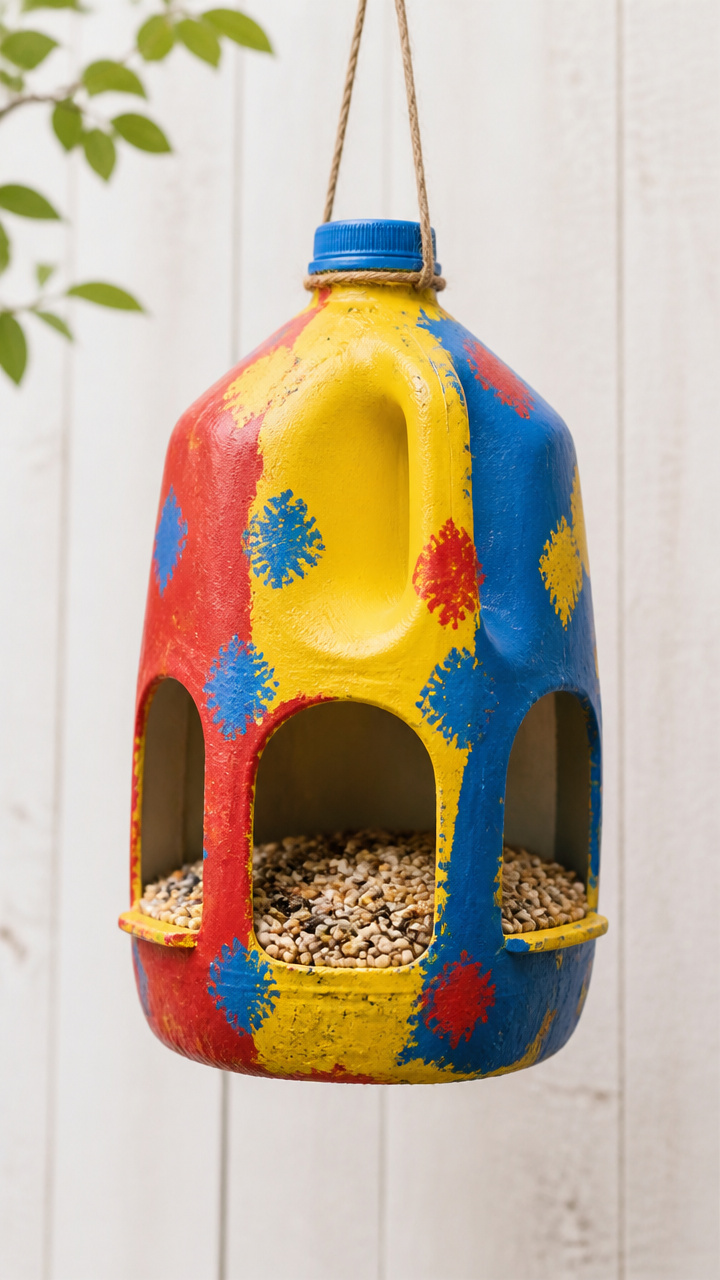 Milk Jug Bird Feeders