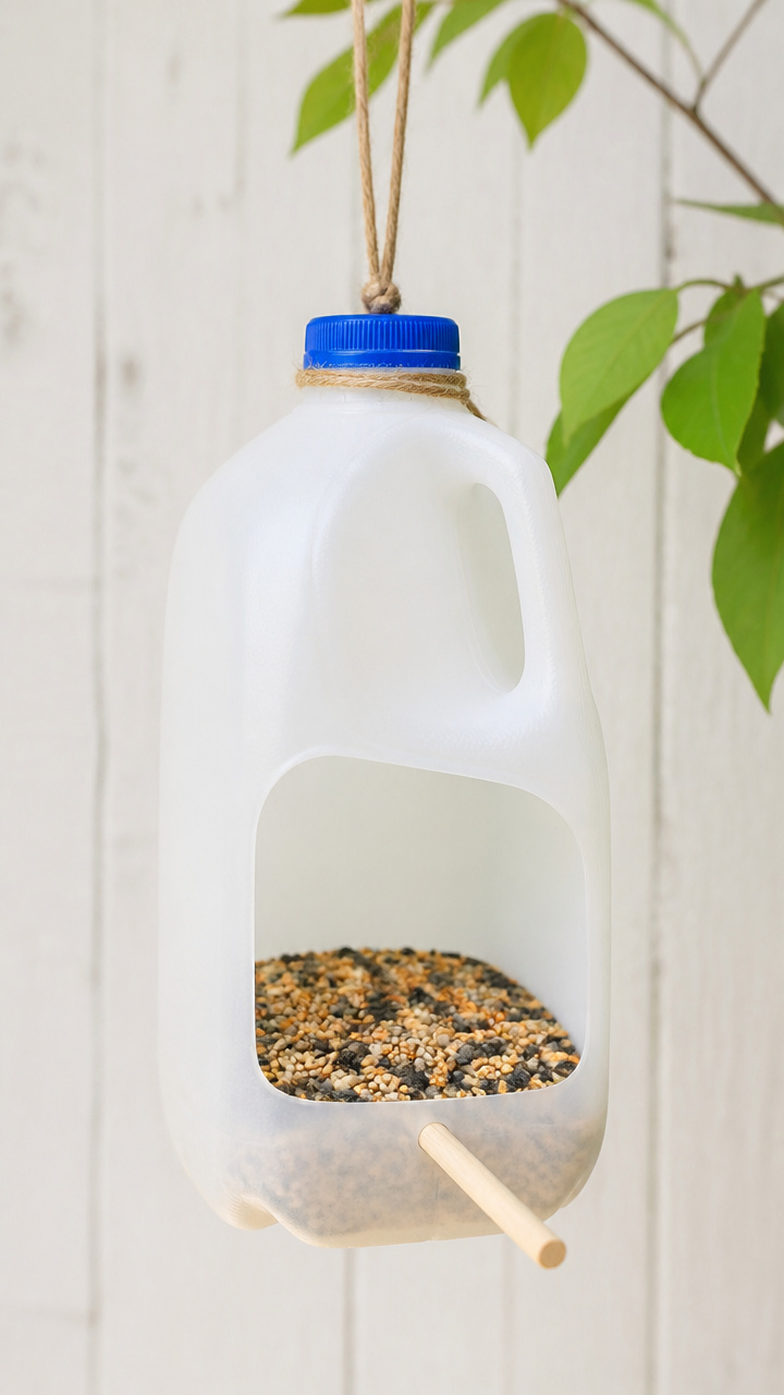 Milk Jug Bird Feeders