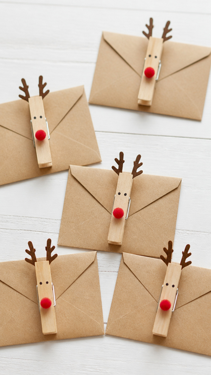 Mini Clothespin Reindeer