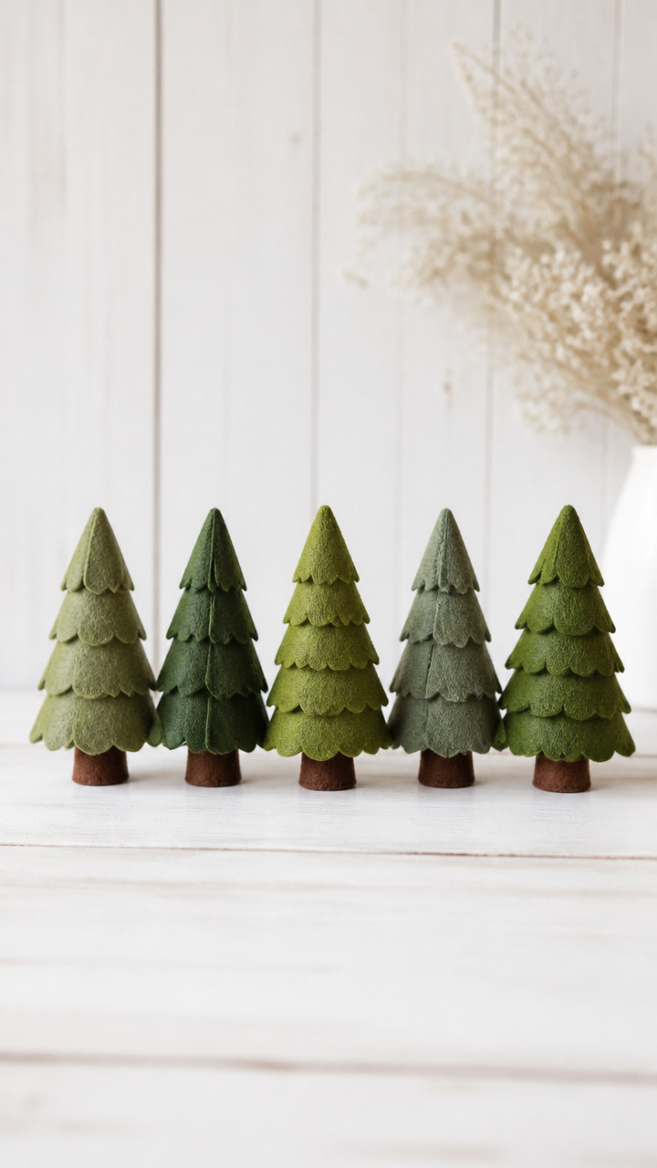 Mini Felt Christmas Trees