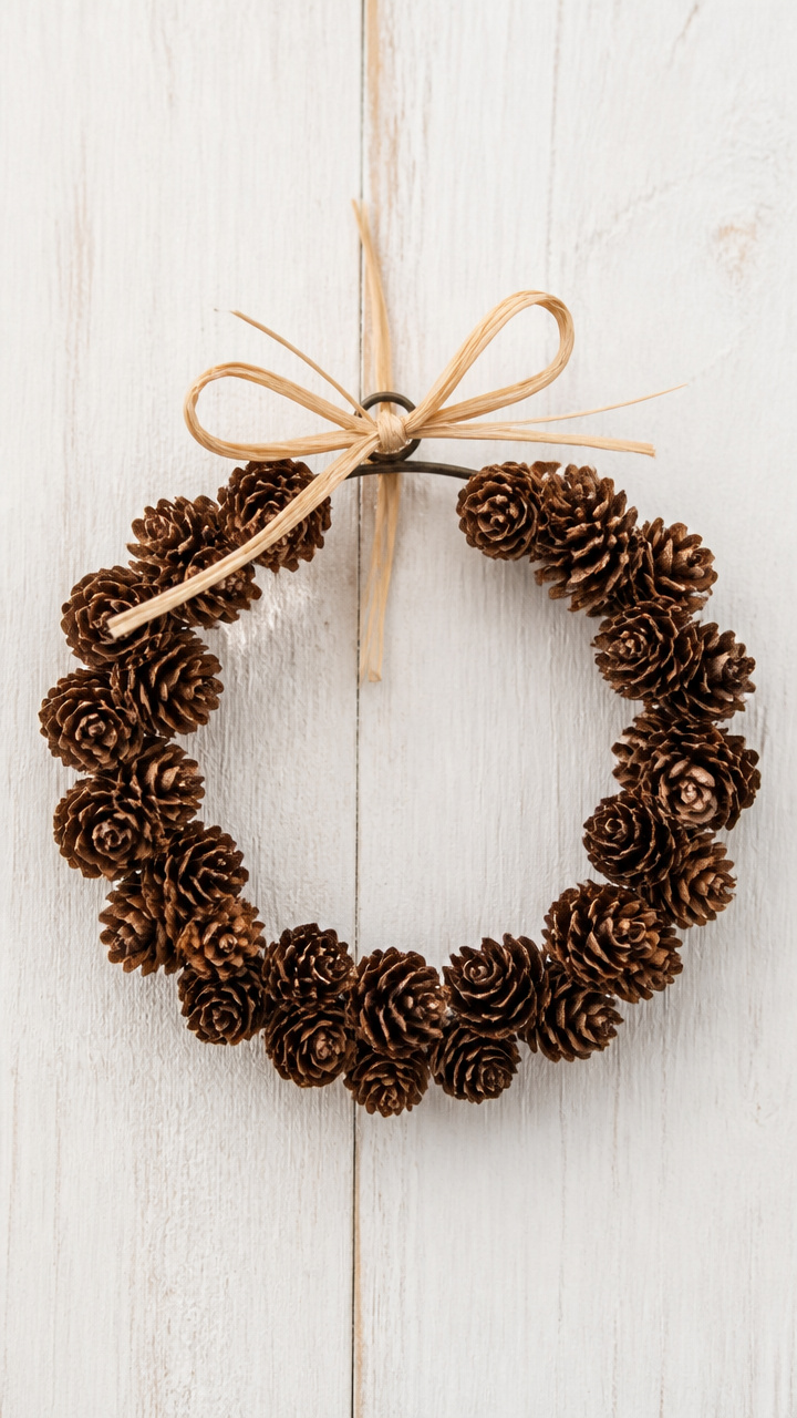 Mini Pinecone Wreaths on Hoops