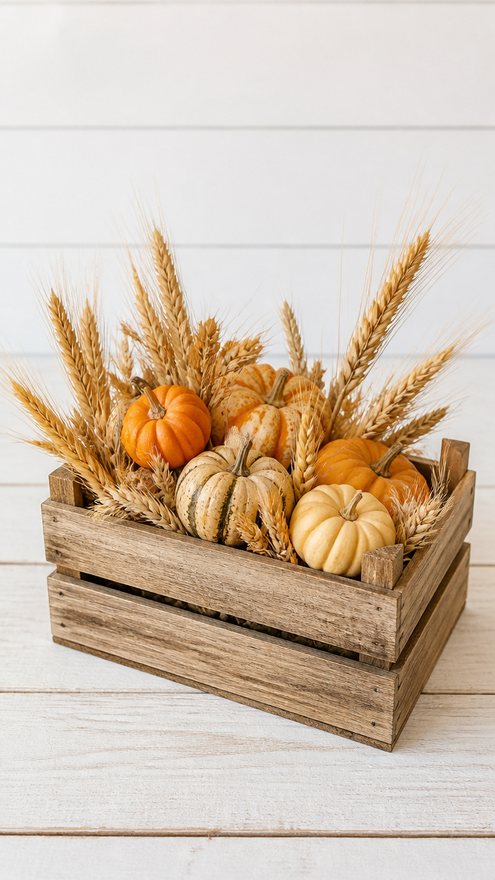 Mini Wooden Crate Centerpiece