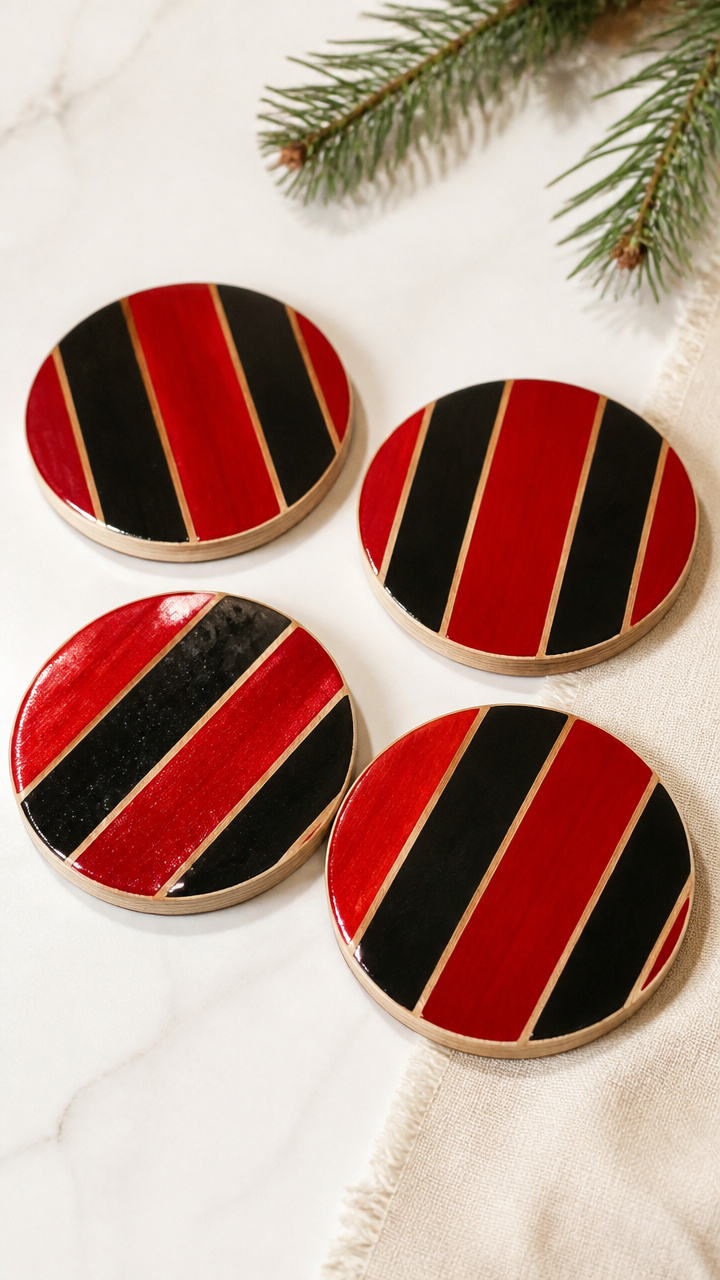 Painted Wooden Coasters