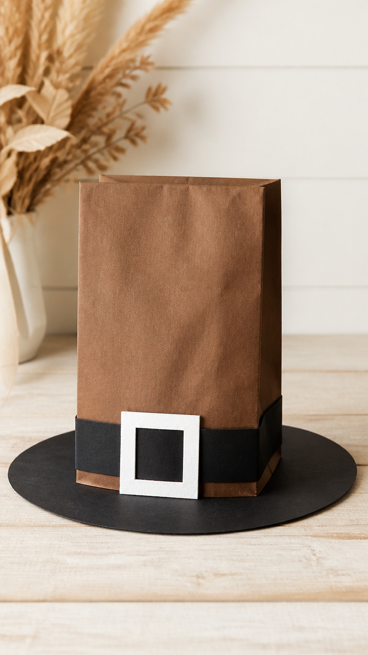 Paper Bag Pilgrim Hats