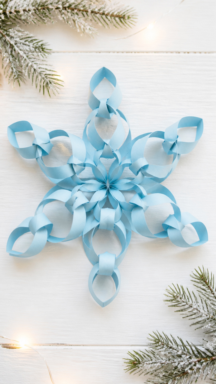 Paper Chain Snowflakes